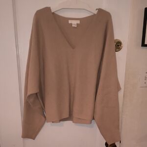 H&M | Women's V-Neck Sweater in Tan